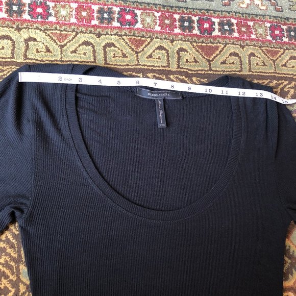 BCBGMaxAzria “Livi” Lace-Hem Ribbed Tunic Dress XXS - Picture 12 of 16